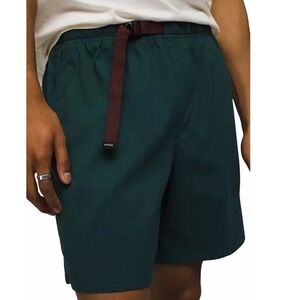 Prana‎ Stretch Zion Pull On Shorts Mens Large Wilderness Green New With Tags